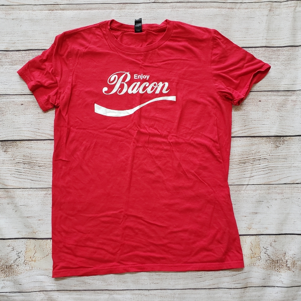 Anvil Enjoy Bacon Short Sleeve T-Shirt M